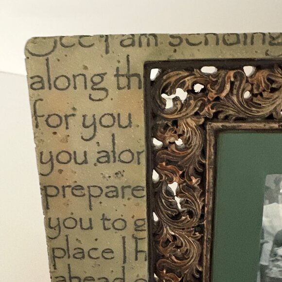 Inspirational Picture Frame 2003 Demdaco by Faith Filigree Bible Verse Vintage - Picture 6 of 7